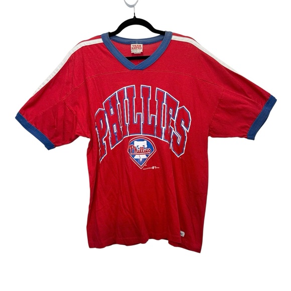 Team Rated MLB Vintage 90s Philadelphia Phillies Oversized Graphic T-Shirt - Picture 1 of 11